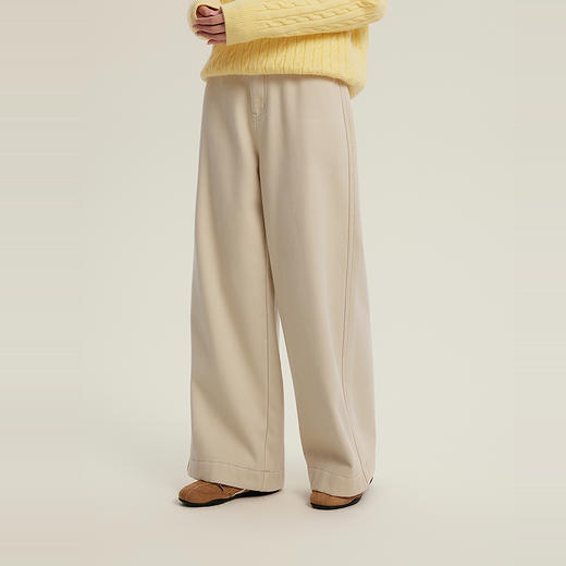 笛莎Deesha青少年女童裤子2025冬季女童显瘦加绒裤老爹裤 商品图2