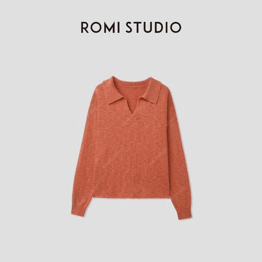 ROMI STUDIO“慵懒自在”欧洲进口亚麻混纺竹节麻毛衫 RWCAS65518 商品图0