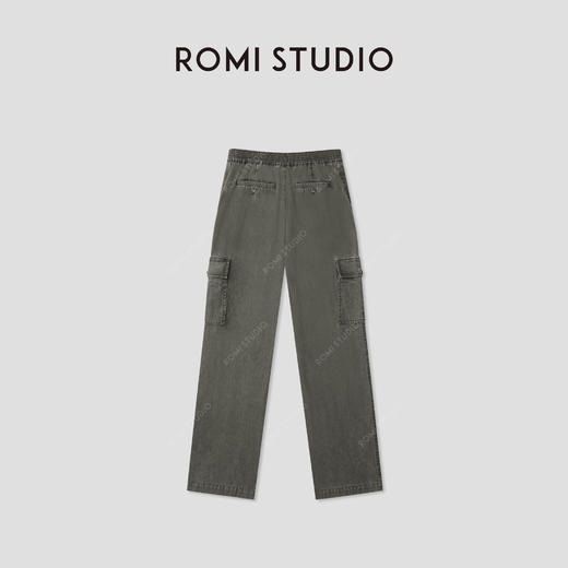 ROMI STUDIO“独特复古”全棉立体质感多口袋直筒工装裤 RWCAXA5352 商品图3