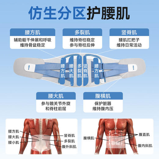 可孚护腰带腰间盘劳损腰椎突出腰肌疼痛男女士医用专业腰托围夏天 商品图2