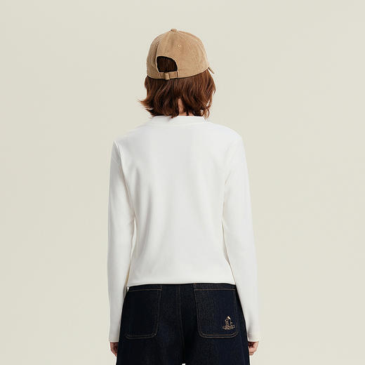 笛莎Deesha青少年女童T恤2025冬季女童小狗刺绣小高领打底衫 商品图4