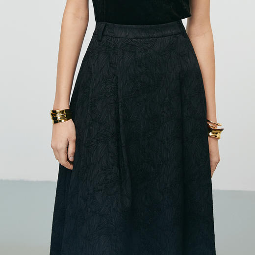 EITIE爱特爱秋季新款高腰a字显瘦通勤时尚半身裙7906612 商品图3