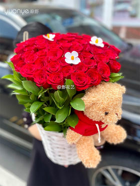 【万般宠爱】（3款可选）网红款66支红玫瑰抱抱桶