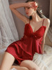 【YW】无忧购【七夕礼物】纯欲顺滑冰丝性感诱惑蝴蝶上衣短裤睡衣家居服套装5631（截单后3-5天发货) 商品缩略图3