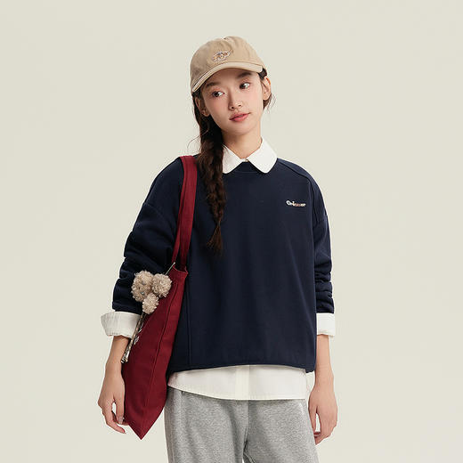 笛莎Deesha青少年女童卫衣2025冬季女童恒温暖皮卫衣 商品图2