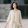 西子/桑蚕丝【白牡丹】欧根纱立体花朵刺绣新中式开衫外套/WTLZ229 商品缩略图10
