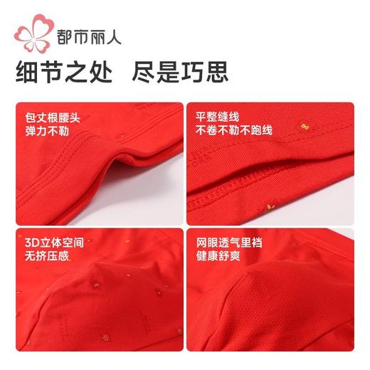 都市丽人内裤男士内裤50S棉拉架内裤氨纶头平角内裤男内裤FKHC52 商品图6