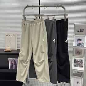 D082126针织舒适亲肤阔腿休闲长裤男女同款