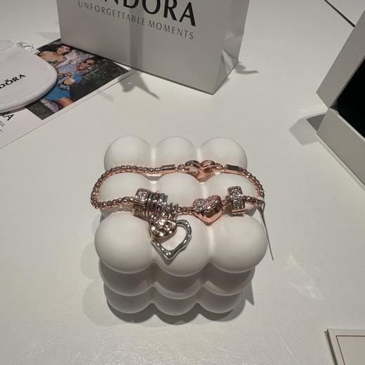 G379潘多拉热爱手链套装玫瑰金色爱心精致个性七夕礼物 商品图1