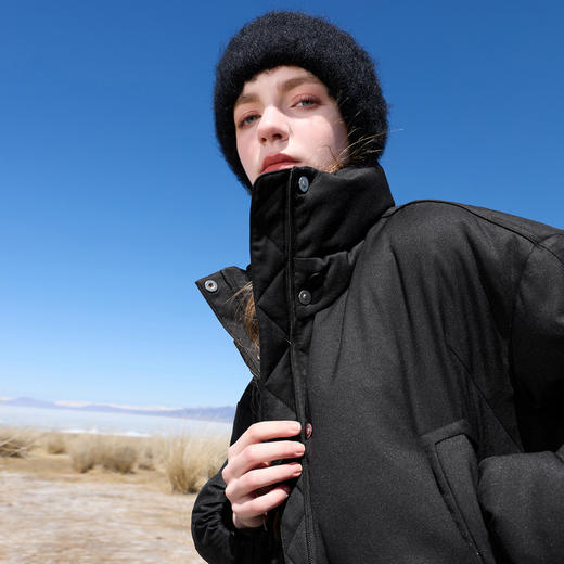 【90白鹅绒】三彩2025冬季新款立领羽绒服短款面包服休闲M 商品图2