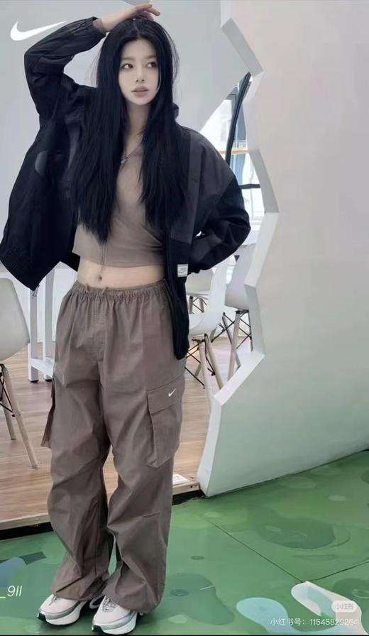 D082123单勾印花大口袋工装休闲长裤束脚卫裤 商品图5