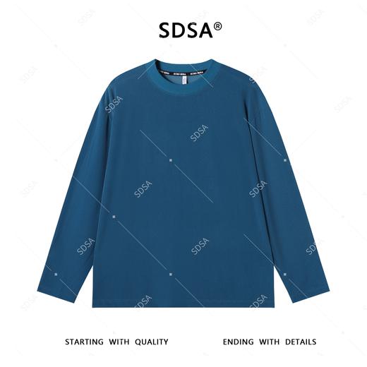 T4343SDSA秋季新款男士痞帅纯色亲肤玉米格设计圆领长袖T恤百搭时尚 商品图1