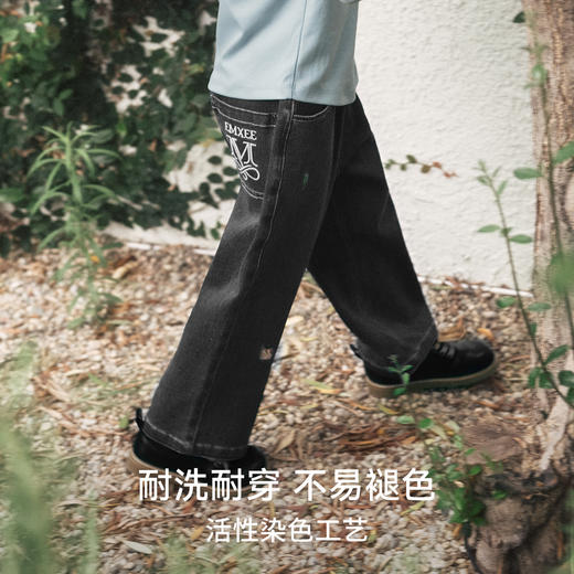 【宝宝服饰】嫚熙童装牛仔裤秋季儿童裤子宽松男童长裤 商品图4