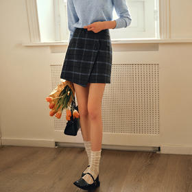 OLrain欧芮儿复古英伦风格子搭片A子半身裙女秋季2025新款包臀裙