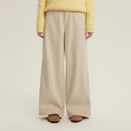 笛莎Deesha青少年女童裤子2025冬季女童显瘦加绒裤老爹裤 商品图0