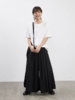 步履不停/5B43143C/宽松黑色九分褶皱裙裤 商品缩略图1