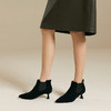 千百度复古尖头中跟时装靴女气质细高跟通勤踝靴A25586871 商品缩略图2