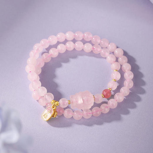 金六福吉祥沁粉佳人粉水晶手串JLFJSC1043★ 商品图4