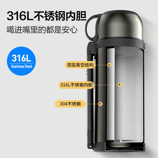 乐扣乐扣（LOCK&LOCK）保温壶户外旅行手提广口壶 商品图1