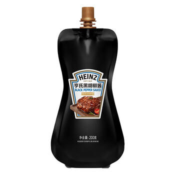 亨氏(Heinz) 黑胡椒酱 黑胡椒调味酱 烤肉牛排酱 200g袋装卡夫亨氏 /粮油调味 /调味品 /西式酱料 商品图0