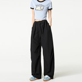 伊泺杉 美式复古剪刀裤 轻薄柔软 显高显瘦 3色可选