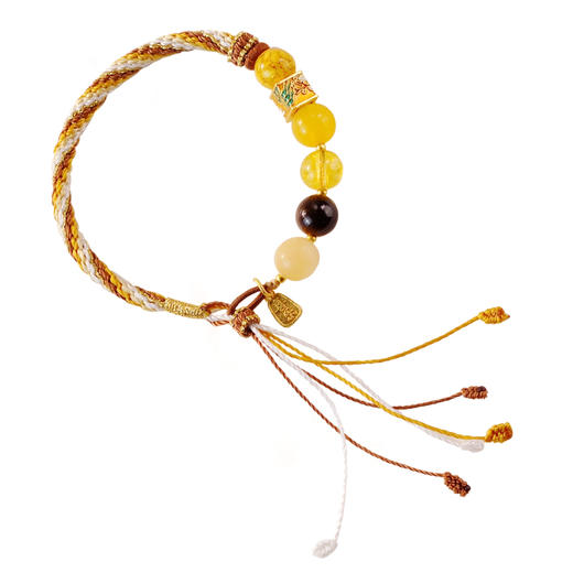 【普陀山】五行五珠款-土 | 土安 · 圆满结 师傅手工编织手绳 商品图4