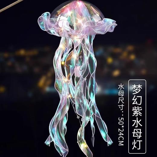 【中秋国庆新款夜间炫彩发光水母灯 水母DIY材料包】 🌙仙气满满的夜间炫彩水母灯✨手提一盏，点亮孩子的梦幻童年💡 商品图5