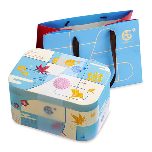 十月初五  星月风华月饼礼盒990g  蛋黄莲蓉红豆沙乌龙桂花中秋月饼礼盒 商品图4