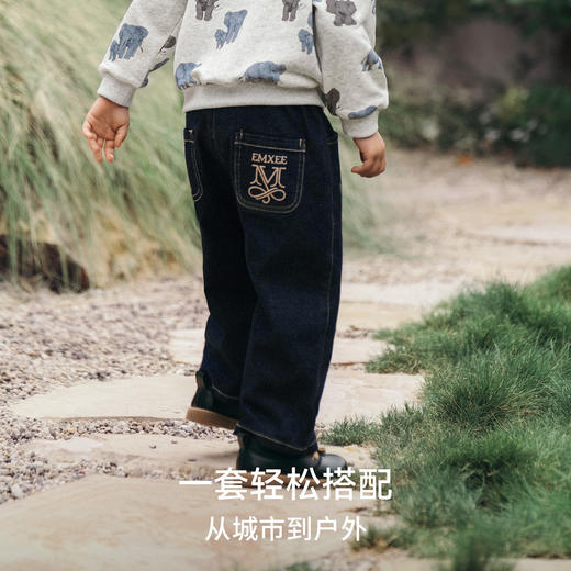 【宝宝服饰】嫚熙童装牛仔裤秋季儿童裤子宽松男童长裤 商品图5