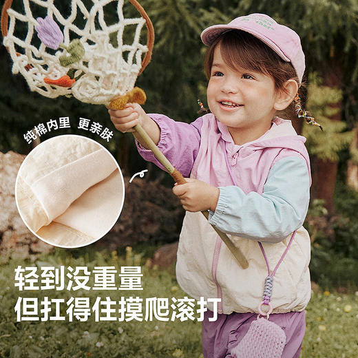 迷你巴拉男女童连帽外套长袖套装拼色户外风两件套2025秋新品 商品图2