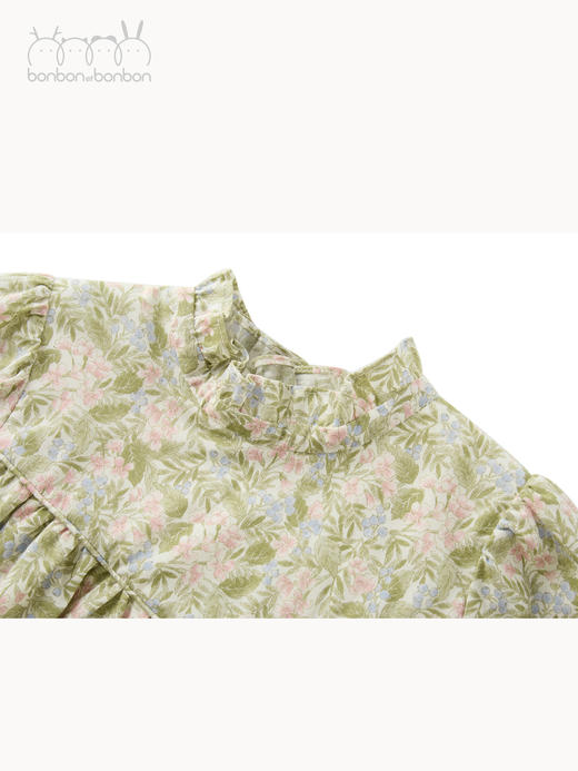 花边领碎花连衣裙 商品图1