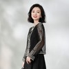 西子/桑蚕丝【打籽苗绣】欧根纱万针刺绣黑金防晒开衫外套/WTBH170 商品缩略图3