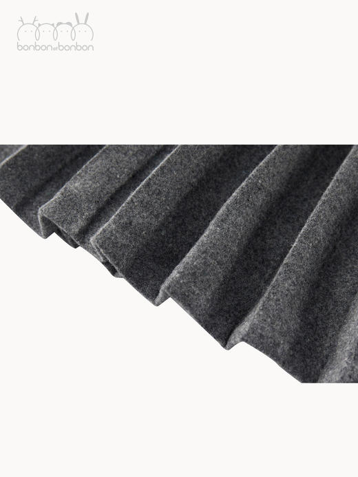 深灰羊毛百褶半裙 商品图4