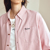 OLrain欧芮儿2025新款女秋季粉色翻领刺绣慵懒松弛通勤长袖衬衫 商品缩略图3