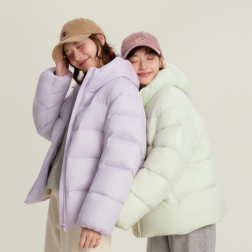笛莎Deesha青少年女童羽绒服2025冬季女童短款云朵帽泡芙羽绒服 商品图0