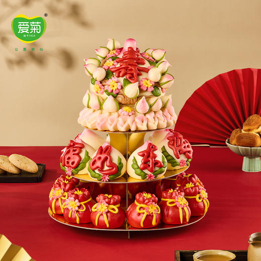 【爱菊花馍】寿塔3层 商品图0