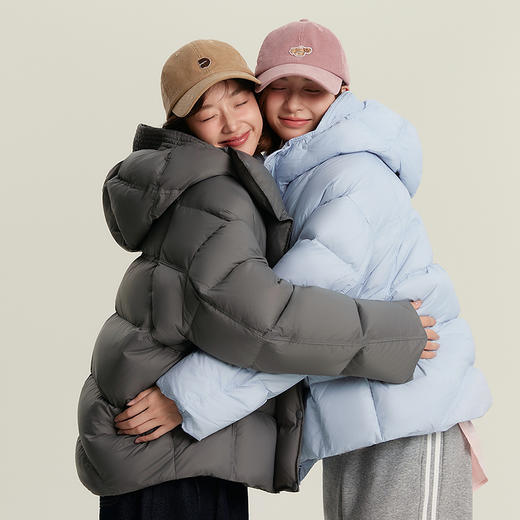 笛莎Deesha青少年女童羽绒服2025冬季女童多彩连帽泡芙羽绒服 商品图0