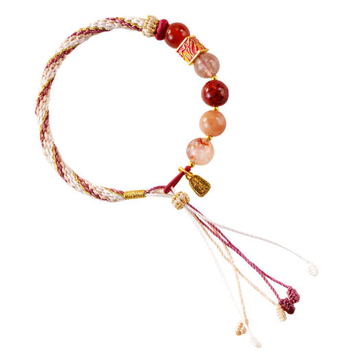 【普陀山】五行五珠款-火 | 火明 · 般若光     师傅手工编织手绳 商品图4