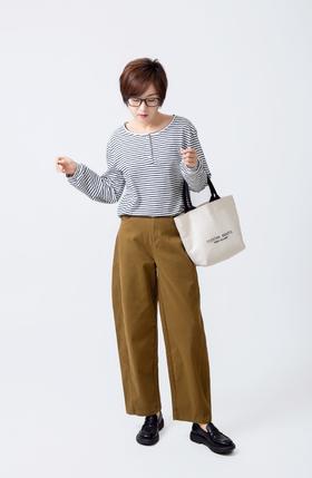 高腰宽松休闲裤