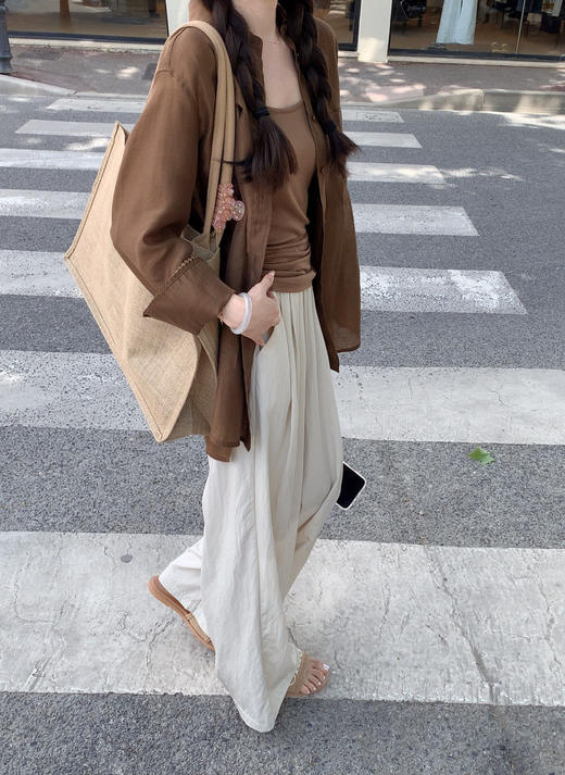 金蘑菇菇  灵动职场 夏日空气裤 / 自带肌理感 亲肤人棉 商品图7