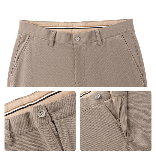 【肌理绒感】柒牌男装2025秋冬新款商务柔软中青年休闲梭织长裤129H72600 商品图3