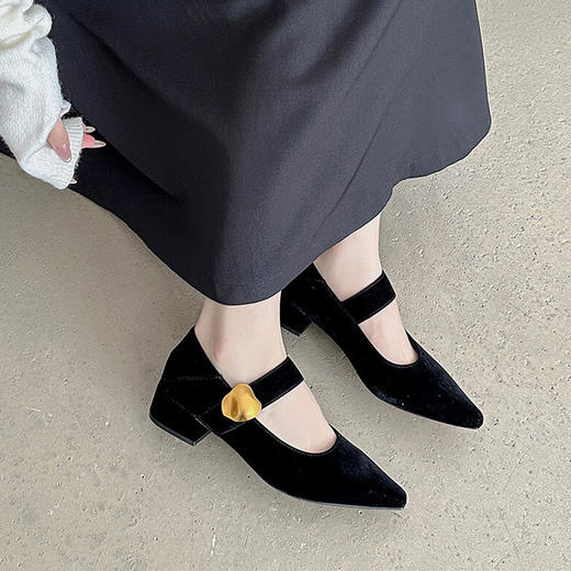 HF法式复古金属扣小皮鞋(LH)(LD)165545893 商品图1