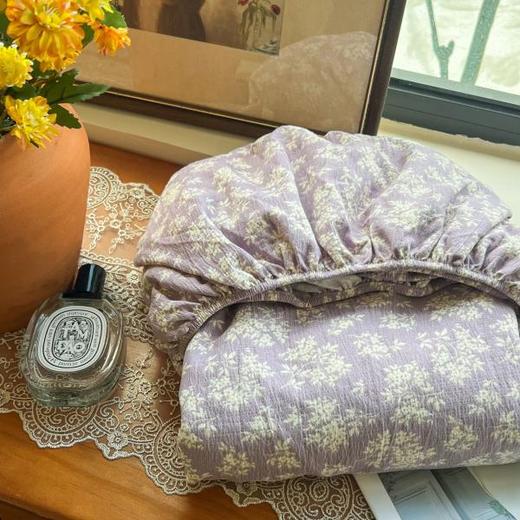 【觅瑾素雅文艺 A类亚麻混纺床笠】“会呼吸”的天然面料！A类母婴级 9种花色可选 一抹即平翻身不移位 商品图4