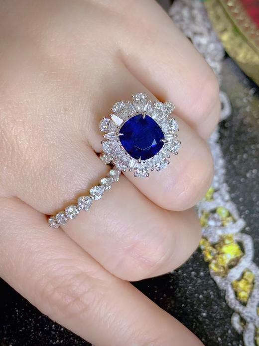 3.01ct刻面蓝宝石戒指 商品图5