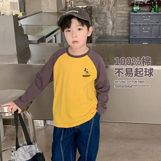 【合作款】迪士尼男童纯棉长袖T恤XAR1ZT040 商品图1