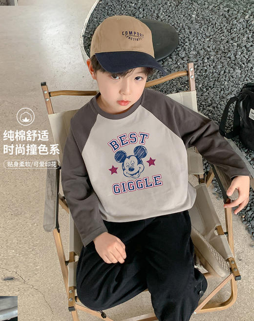 【合作款】迪士尼男童纯棉长袖T恤XAR1ZT083 商品图1