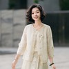 西子/桑蚕丝【白牡丹】欧根纱立体花朵刺绣新中式开衫外套/WTLZ229 商品缩略图0