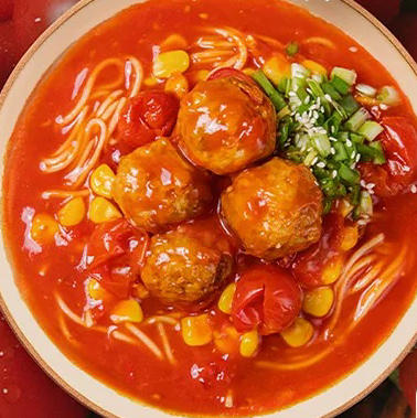 【BF】拉面说速食面*1袋 （三颗半鲜番茄味/金汤肥牛酸辣味/招牌豚骨叉烧味） 商品图1