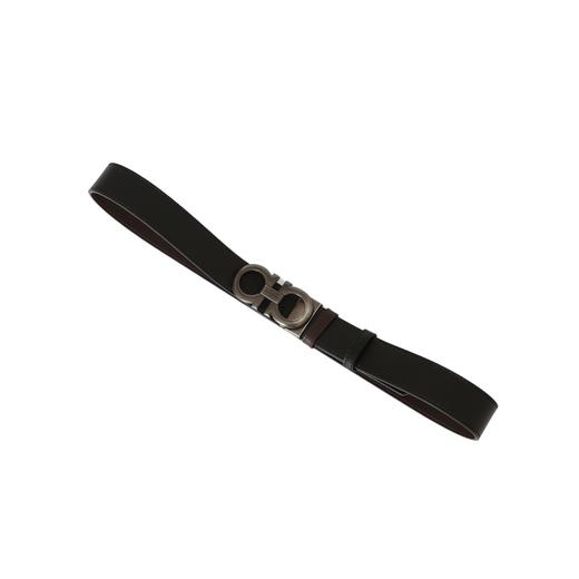 FERRAGAMO菲拉格慕-哑光真空电镀拉丝双面板扣-牛皮革-皮带-男款-黑色-宽3.5cm 商品图5