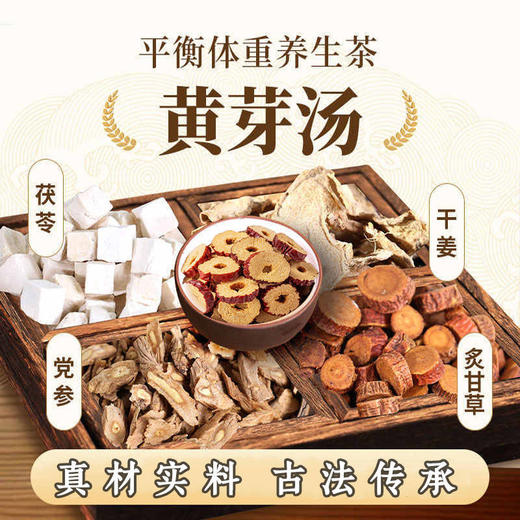 【植物草本❗️古法传承黄芽汤】国医制药道地自然，配料表超干净，真材实料，滋补常备！甄选茯苓甘草党参干姜养生茶健康 商品图0
